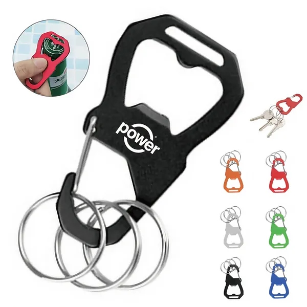 Carabiner Keychain Bottle Opener - Compact and Portable - Carabiner Keychain Bottle Opener - Compact and Portable - Image 0 of 12