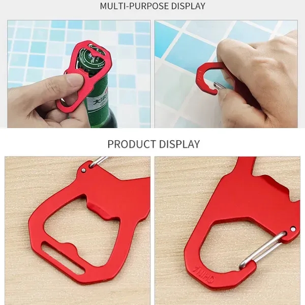 Carabiner Keychain Bottle Opener - Compact and Portable - Carabiner Keychain Bottle Opener - Compact and Portable - Image 6 of 12