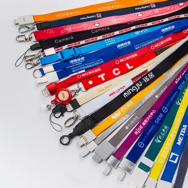 3/8" Double-Sided Silk Screen Custom Lanyards Vibrant - 3/8" Double-Sided Silk Screen Custom Lanyards Vibrant - Image 4 of 5