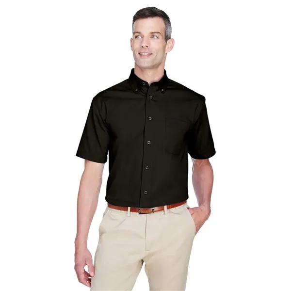 Harriton Men's Easy Blend™ Twill Dress Shirt with Stain-R... - Harriton Men's Easy Blend™ Twill Dress Shirt with Stain-R... - Image 4 of 29