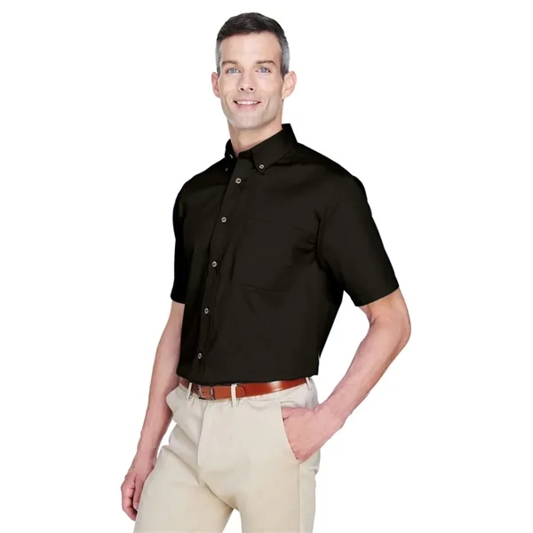 Harriton Men's Easy Blend™ Twill Dress Shirt with Stain-R... - Harriton Men's Easy Blend™ Twill Dress Shirt with Stain-R... - Image 5 of 29
