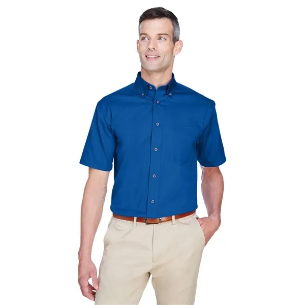 Harriton Men's Easy Blend™ Twill Dress Shirt with Stain-R... - Harriton Men's Easy Blend™ Twill Dress Shirt with Stain-R... - Image 9 of 29