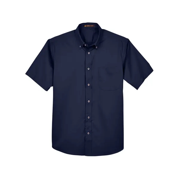 Harriton Men's Easy Blend™ Twill Dress Shirt with Stain-R... - Harriton Men's Easy Blend™ Twill Dress Shirt with Stain-R... - Image 12 of 29