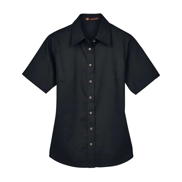 Harriton Women's Easy Blend™ Short Sleeve Twill Dress Shi... - Harriton Women's Easy Blend™ Short Sleeve Twill Dress Shi... - Image 2 of 29