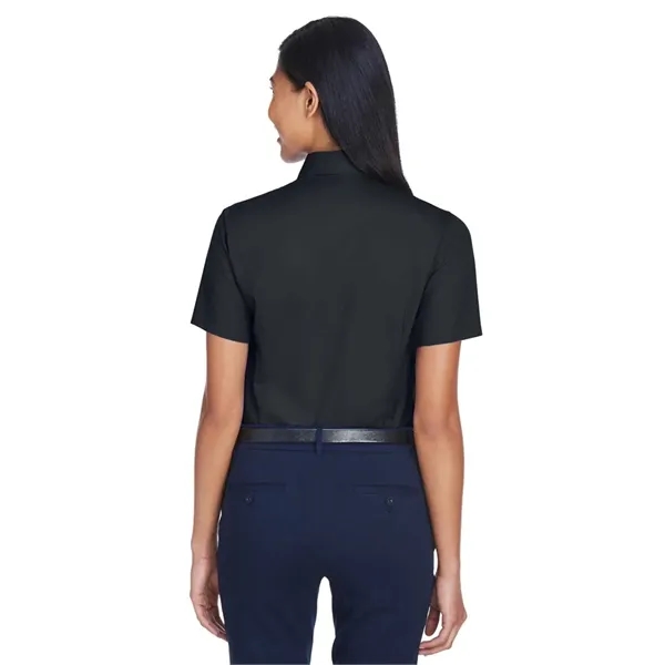 Harriton Women's Easy Blend™ Short Sleeve Twill Dress Shi... - Harriton Women's Easy Blend™ Short Sleeve Twill Dress Shi... - Image 3 of 29