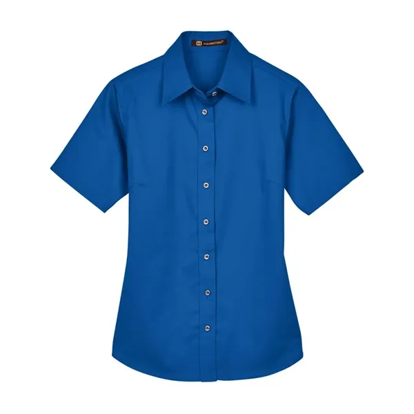Harriton Women's Easy Blend™ Short Sleeve Twill Dress Shi... - Harriton Women's Easy Blend™ Short Sleeve Twill Dress Shi... - Image 7 of 29