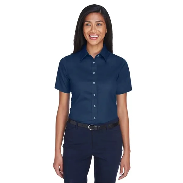 Harriton Women's Easy Blend™ Short Sleeve Twill Dress Shi... - Harriton Women's Easy Blend™ Short Sleeve Twill Dress Shi... - Image 14 of 29