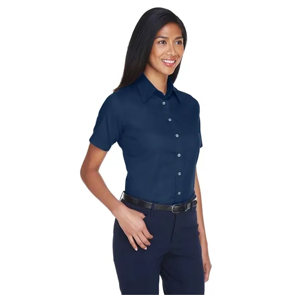 Harriton Women's Easy Blend™ Short Sleeve Twill Dress Shi... - Harriton Women's Easy Blend™ Short Sleeve Twill Dress Shi... - Image 15 of 29
