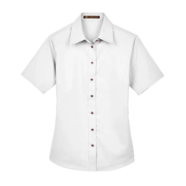 Harriton Women's Easy Blend™ Short Sleeve Twill Dress Shi... - Harriton Women's Easy Blend™ Short Sleeve Twill Dress Shi... - Image 21 of 29