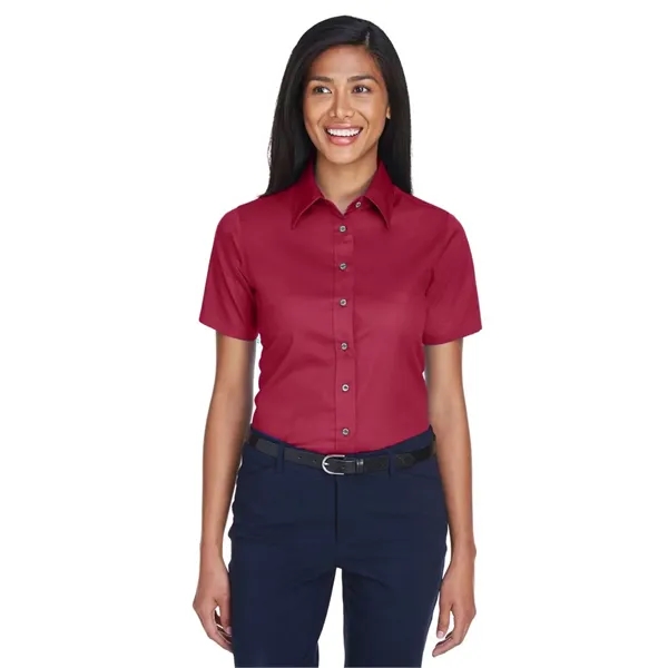 Harriton Women's Easy Blend™ Short Sleeve Twill Dress Shi... - Harriton Women's Easy Blend™ Short Sleeve Twill Dress Shi... - Image 28 of 29