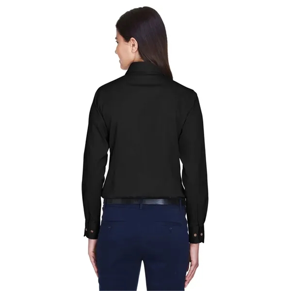 Harriton Women's Easy Blend™ Long Sleeve Twill Dress Shir... - Harriton Women's Easy Blend™ Long Sleeve Twill Dress Shir... - Image 3 of 57