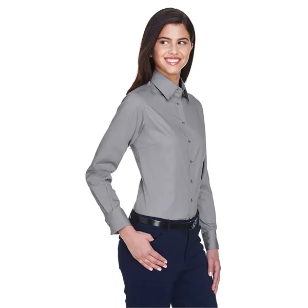 Harriton Women's Easy Blend™ Long Sleeve Twill Dress Shir... - Harriton Women's Easy Blend™ Long Sleeve Twill Dress Shir... - Image 10 of 57