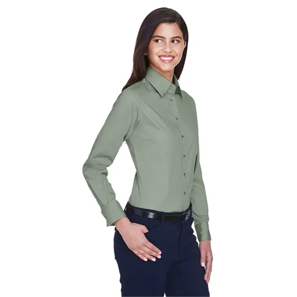 Harriton Women's Easy Blend™ Long Sleeve Twill Dress Shir... - Harriton Women's Easy Blend™ Long Sleeve Twill Dress Shir... - Image 15 of 57