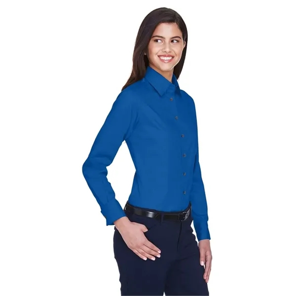 Harriton Women's Easy Blend™ Long Sleeve Twill Dress Shir... - Harriton Women's Easy Blend™ Long Sleeve Twill Dress Shir... - Image 19 of 57