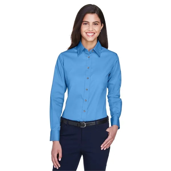 Harriton Women's Easy Blend™ Long Sleeve Twill Dress Shir... - Harriton Women's Easy Blend™ Long Sleeve Twill Dress Shir... - Image 28 of 57