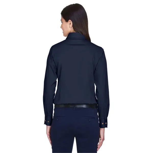 Harriton Women's Easy Blend™ Long Sleeve Twill Dress Shir... - Harriton Women's Easy Blend™ Long Sleeve Twill Dress Shir... - Image 32 of 57
