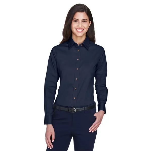 Harriton Women's Easy Blend™ Long Sleeve Twill Dress Shir... - Harriton Women's Easy Blend™ Long Sleeve Twill Dress Shir... - Image 33 of 57