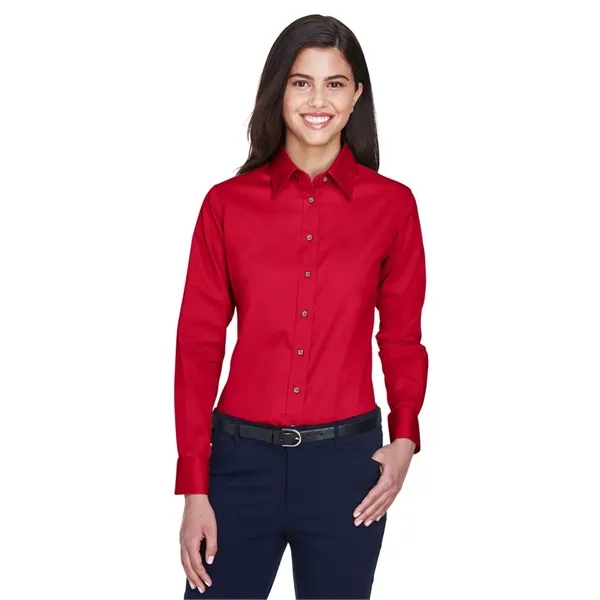 Harriton Women's Easy Blend™ Long Sleeve Twill Dress Shir... - Harriton Women's Easy Blend™ Long Sleeve Twill Dress Shir... - Image 38 of 57