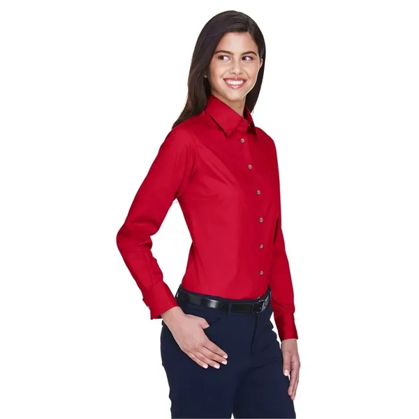 Harriton Women's Easy Blend™ Long Sleeve Twill Dress Shir... - Harriton Women's Easy Blend™ Long Sleeve Twill Dress Shir... - Image 39 of 57