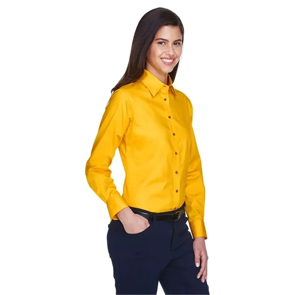 Harriton Women's Easy Blend™ Long Sleeve Twill Dress Shir... - Harriton Women's Easy Blend™ Long Sleeve Twill Dress Shir... - Image 42 of 57