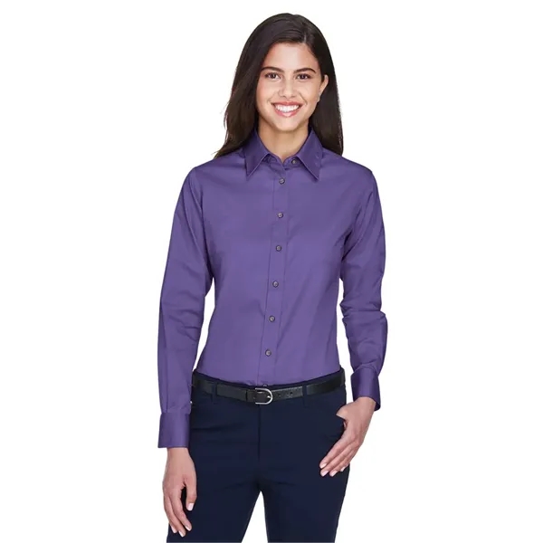 Harriton Women's Easy Blend™ Long Sleeve Twill Dress Shir... - Harriton Women's Easy Blend™ Long Sleeve Twill Dress Shir... - Image 46 of 57