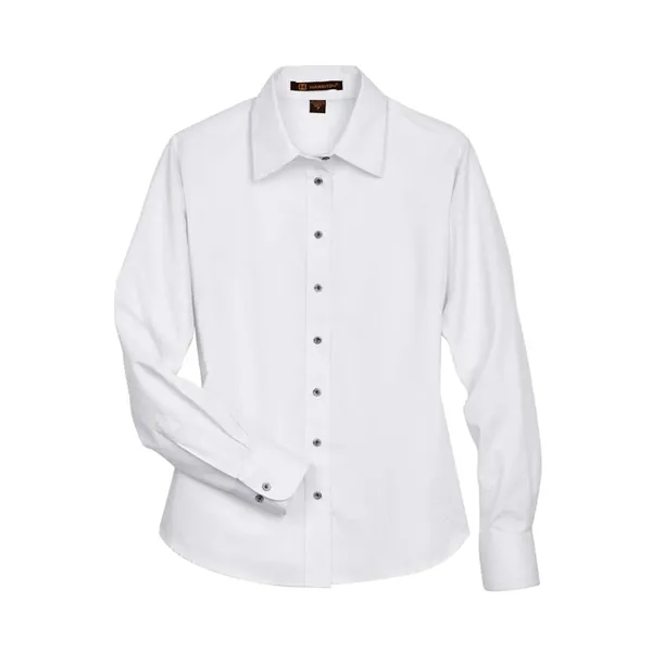 Harriton Women's Easy Blend™ Long Sleeve Twill Dress Shir... - Harriton Women's Easy Blend™ Long Sleeve Twill Dress Shir... - Image 49 of 57