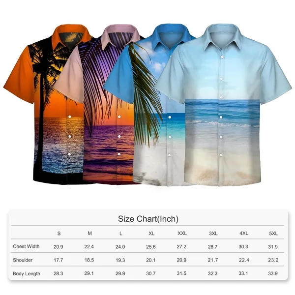 Men's Stretch Hawaiian Shirt - Custom Print - Men's Stretch Hawaiian Shirt - Custom Print - Image 1 of 5