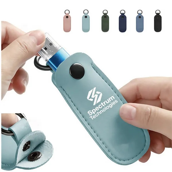 Premium Leather Mini USB Disk Case Key Holder - Premium Leather Mini USB Disk Case Key Holder - Image 0 of 12