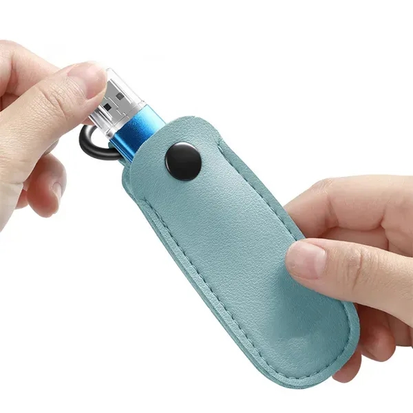 Premium Leather Mini USB Disk Case Key Holder - Premium Leather Mini USB Disk Case Key Holder - Image 2 of 12