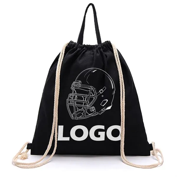 Canvas Drawstring Backpack With Handles - Canvas Drawstring Backpack With Handles - Image 0 of 2