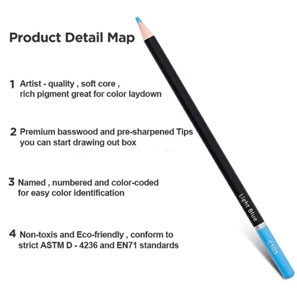 120-Color Oil-Based Colored Pencil Set - 120-Color Oil-Based Colored Pencil Set - Image 4 of 4