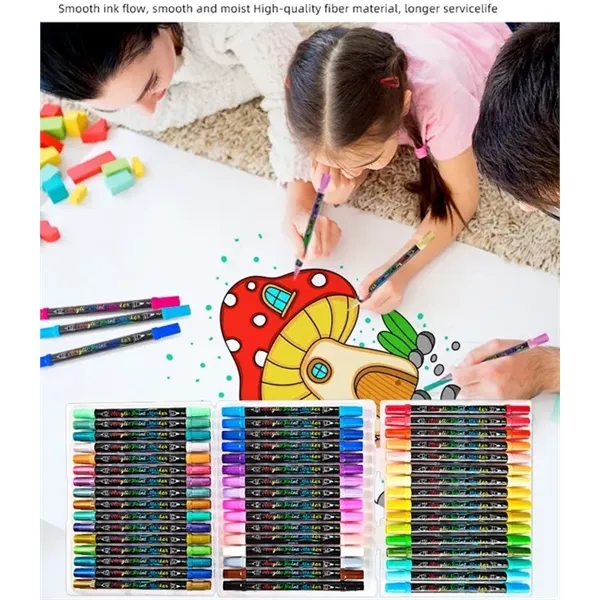 48-Color Dual-Tip Acrylic Marker Set - 48-Color Dual-Tip Acrylic Marker Set - Image 2 of 2