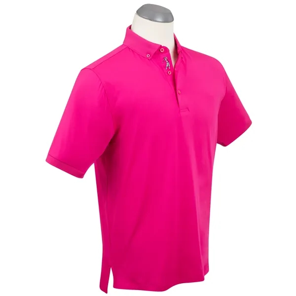Bobby Jones Men's Performance Jersey Rib Knit Polo Shirt - Bobby Jones Men's Performance Jersey Rib Knit Polo Shirt - Image 2 of 5