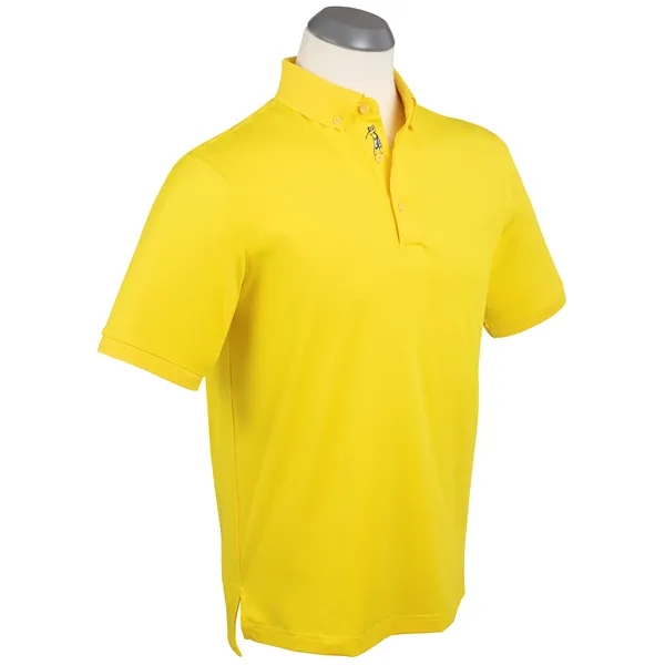 Bobby Jones Men's Performance Jersey Rib Knit Polo Shirt - Bobby Jones Men's Performance Jersey Rib Knit Polo Shirt - Image 4 of 5