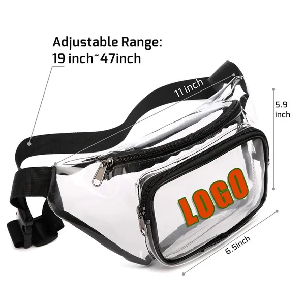 PVC Transparent Waterproof Waist Bag - PVC Transparent Waterproof Waist Bag - Image 1 of 2