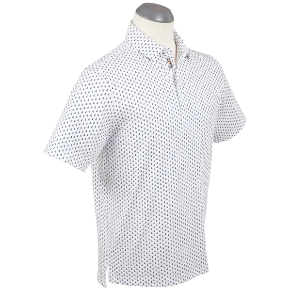 Bobby Jones Men's Performance Jacquard Pin Stripe Polo