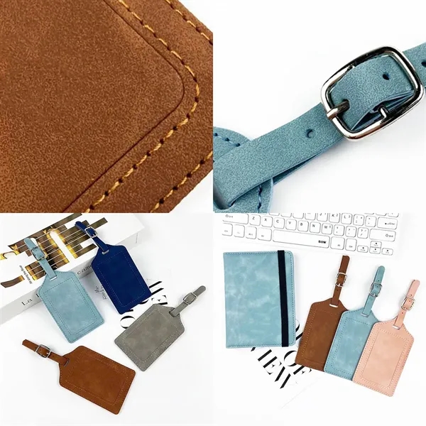 Multicolor Luggage Tag Passport Holder Set - Multicolor Luggage Tag Passport Holder Set - Image 2 of 2