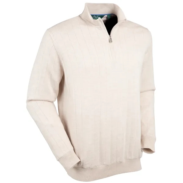 Bobby Jones Men's Merino Quarter-Zip Mock Neck Wind Sweater - Bobby Jones Men's Merino Quarter-Zip Mock Neck Wind Sweater - Image 1 of 2