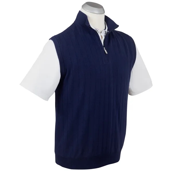 Bobby Jones Men's Merino Lined 1/4-Zip Mock Neck Wind Vest - Bobby Jones Men's Merino Lined 1/4-Zip Mock Neck Wind Vest - Image 0 of 3