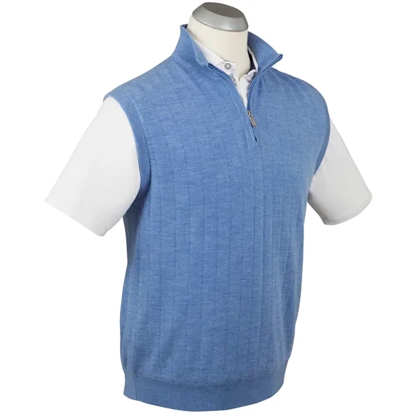 Bobby Jones Men's Merino Lined 1/4-Zip Mock Neck Wind Vest - Bobby Jones Men's Merino Lined 1/4-Zip Mock Neck Wind Vest - Image 3 of 3