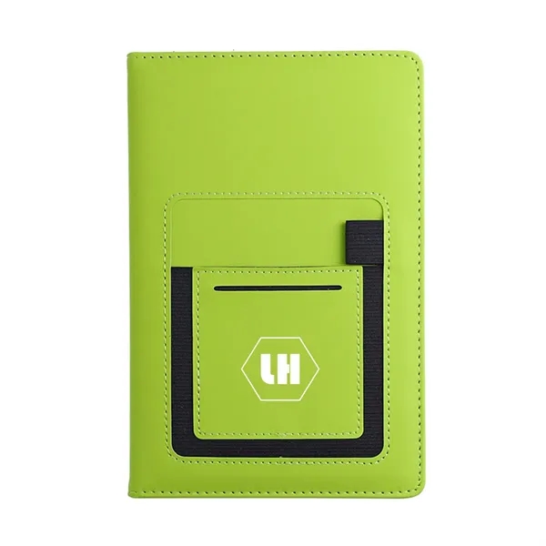 A5 Lined Journal Notebook with Pen Holder Cell Phone Pocket - A5 Lined Journal Notebook with Pen Holder Cell Phone Pocket - Image 0 of 2