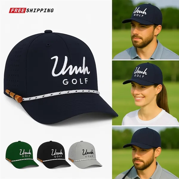 Golf Rope Cap with Tee Holder Side Port - Golf Rope Cap with Tee Holder Side Port - Image 0 of 1