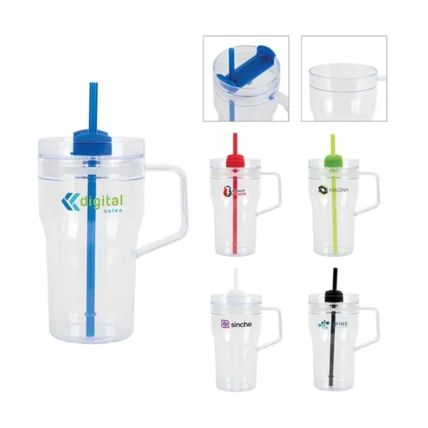 Elliott 20 oz. Clear AS Travel Mug - Elliott 20 oz. Clear AS Travel Mug - Image 0 of 5
