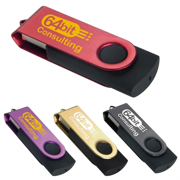 16 GB Color Accent Folding USB 2.0 Flash Drive - 16 GB Color Accent Folding USB 2.0 Flash Drive - Image 0 of 4