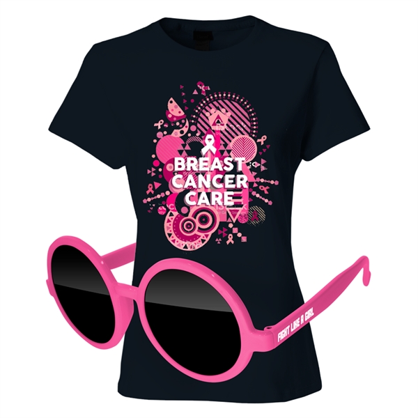 Ladies Full-Color DTG T-Shirt (Colors) & Sunglasses Kit - Ladies Full-Color DTG T-Shirt (Colors) & Sunglasses Kit - Image 1 of 2