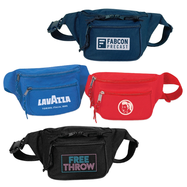 600D Polyester Triple Zipper Fanny Pack - 600D Polyester Triple Zipper Fanny Pack - Image 0 of 5