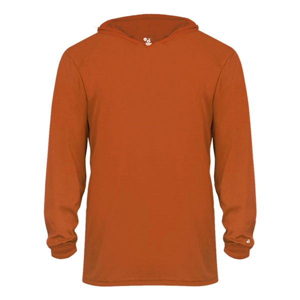 Badger Youth B-Core Long Sleeve Hooded T-Shirt - Badger Youth B-Core Long Sleeve Hooded T-Shirt - Image 2 of 34
