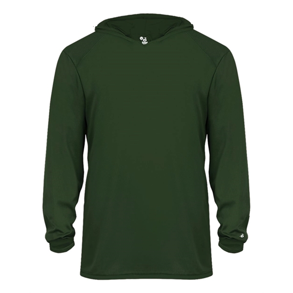 Badger Youth B-Core Long Sleeve Hooded T-Shirt - Badger Youth B-Core Long Sleeve Hooded T-Shirt - Image 6 of 34