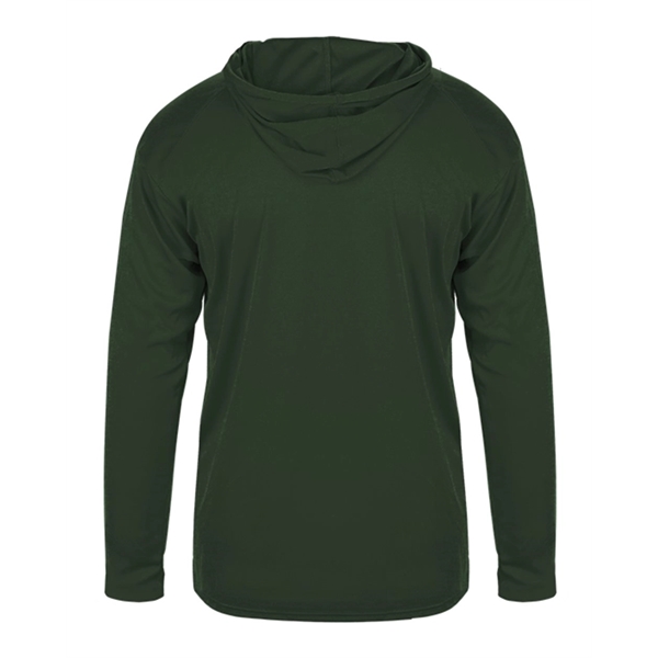 Badger Youth B-Core Long Sleeve Hooded T-Shirt - Badger Youth B-Core Long Sleeve Hooded T-Shirt - Image 7 of 34