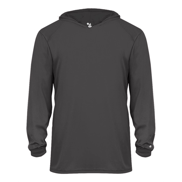 Badger Youth B-Core Long Sleeve Hooded T-Shirt - Badger Youth B-Core Long Sleeve Hooded T-Shirt - Image 10 of 34